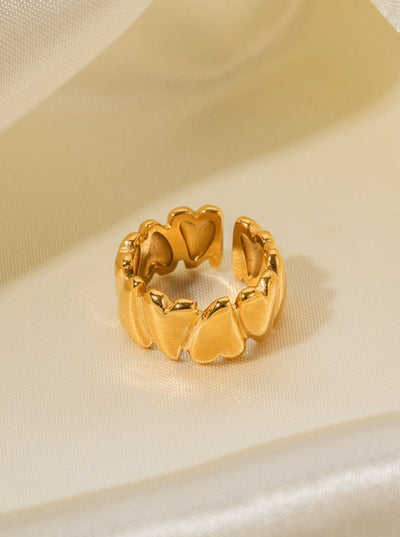 18K Gouden RVS Love Open Ring